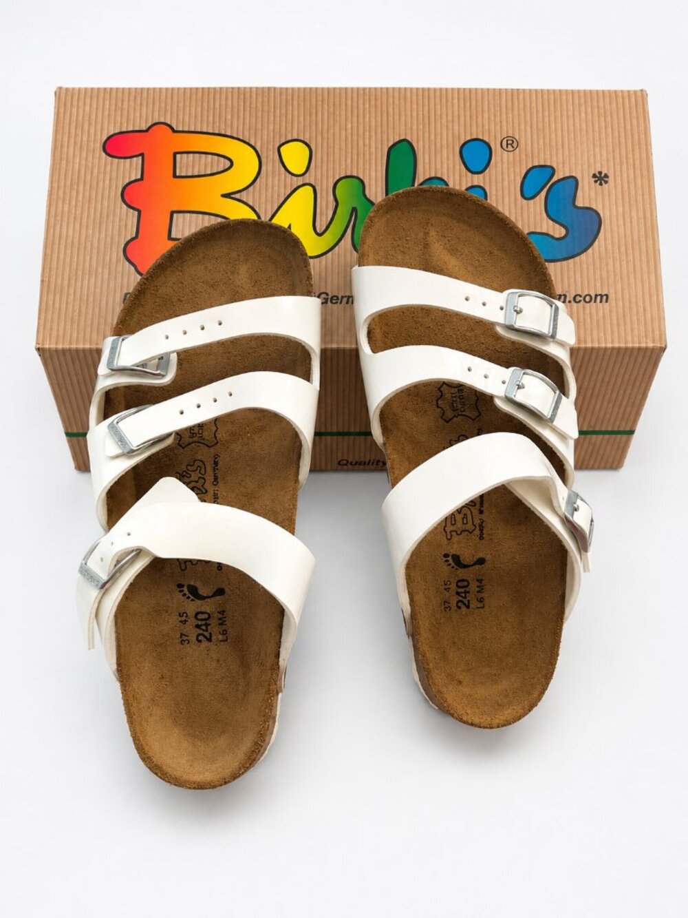 Birki's by Birkenstock Havanna White Sandals EU 37 US Women's 6-6.5 NIB